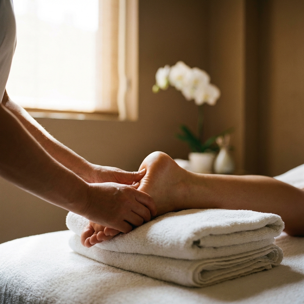 עיסוי עקב כף רגל